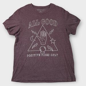 Aeropostale All Good Positive Vibes Tarot Soft Graphic Tee Shirt Women's XL